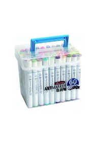 Resim Superior Art Marker Çift Uçlu Grafik Kalemi 60 Renk Plastik Çanta - 215602007 