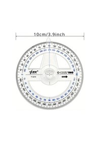 Resim 360 Protractor Cetvel, Şeffaf Matematik, Geometri, Tasarım Ve Sanat Projeleri İçin İdeal-1ad Çok Renkli 