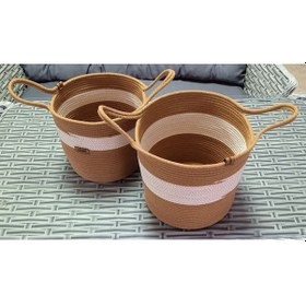 Resim Ev Banyo Hasır 2 Adet 18 25cm Oyuncak Patates Soğan Sepeti Kahverengi 