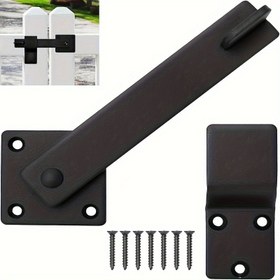 Resim 1 Adet Ağır Hizmet Tipi 13.97 cm Sağlam Demir Ahşap Kapı Mandalı - Vidalı, Kayar Ahşap Kapılar İçin İdeal, Güvenli ve Dayanıklı Kapatma 