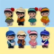Resim 8 Adet/Takım Minyatür Erkek Kız Süsleri, Erkek ve Kız Heykeli Kawaii Erkek Kız Oyuncak Seti, Patio, Çim, Bahçe Sanat Süsleri için Reçine El Sanatları Süsleri, Paskalya Yumurtası Doldurucuları 