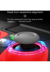 Resim Kablosuz Wireless Ps4 Android Apple Uyumlu iOS Switch Pc Six-axis Oyun Kolu Joystick Siyah-kırmızı 