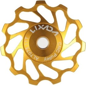 Resim 7075 Alyuminyum Seramik Yataklı Bisiklet Arka Vites Kolu Tekerleği, 11 Diş, Altın Renk, 2 Adet Seti 