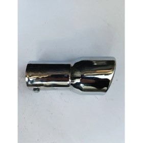 Resim Egzozcum 51 Mm. Antipas Iç Kaplamalı Önü Kesik Yuvarlak Rüzgar Sesli Sök/tak Vidalı Nikelaj Egzoz Eksoz Ucu 