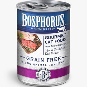 Resim Bosphorus Tahılsız Gurme Konserve Yetişkin Kedi Maması 24 x 415 G 