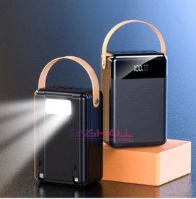 Resim Enshall Yüksek Kapasiteli 80.000 Mah Taşınabilir Led Işıklı Powerbank Dört Port Çıkışı Dijital Ekranlı Led 