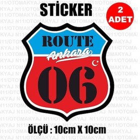 Resim 06 Ankara Plaka Rota Sticker - Araba Kask Motosiklet Laptop Etike 