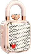 Resim divoom Love-Lock Bluetooth hoparlör, küçük taşınabilir müzik kutusu, kablosuz stereo eşleştirme, retro ses kutusu, sevimli masaüstü dekorasyonu, kızlar için, pembe 