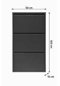 Resim Metal Ayakkabılık 3 Kapaklı Antrasit Antrasit 