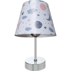 Resim Evlight 3'lü Set Avize ve Komodin Üstü Krom Abajur Çocuk Odası 