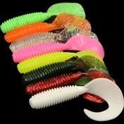 Resim 10 adet Yumuşak Maggot Balıkçılık Hileleri - Siyah Balık, Su Sığırı ve Timsah için PVC Örgü - Gerçekçi Tasarım ile Yumuşak ve Tuzlu Su Balıkçılığı için Yapay Yılanlar 