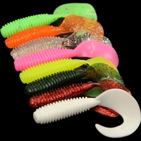 Resim 10 adet Yumuşak Maggot Balıkçılık Hileleri - Siyah Balık, Su Sığırı ve Timsah için PVC Örgü - Gerçekçi Tasarım ile Yumuşak ve Tuzlu Su Balıkçılığı için Yapay Yılanlar 