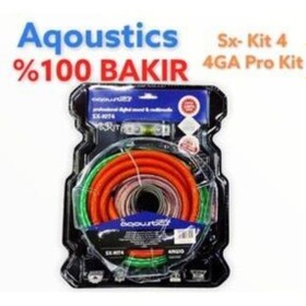 Resim Aqoustics Kablo Seti %100 Bakır 4Awg Amfi Kablo Sxkit4Kabloseti 