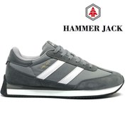 Resim Kids Club Shoes Hammer Jack 101-24985-M Santiago Deri Sneaker Erkek Spor Ayakkabı GRİ 