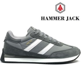 Resim Kids Club Shoes Hammer Jack 101-24985-M Santiago Deri Sneaker Erkek Spor Ayakkabı GRİ 