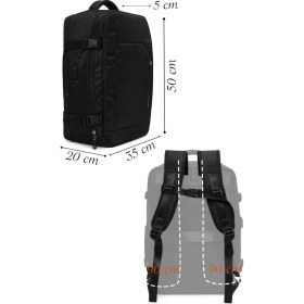 Resim Derimod D-Pack Erkek Siyah Kumaş Sırt Çantası 25WBD30086F 