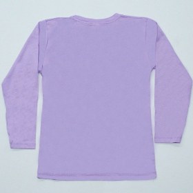 Resim Hçm Kız Çocuk Uzun Kollu Tshirt Pullu Harf Baskılı Bisiklet Yaka E9 Lila 