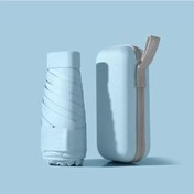 Resim Oldfriend Gök Mavi Altı Katlanır Mini Cep Şemsiyesi Hafif 