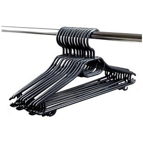 Resim Elbise Askısı Kırılmaz Geniş Askı 38Cm Adetli Setler Siyah De218 Çok Renkli 