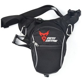 Resim Su Geçirmez Motosiklet Bacak Çantası - Ayarlanabilir Bel Ve Bacak Kayışlı, Reflektif Şeritli 112 Karakter Kırmızı Kırmızı 