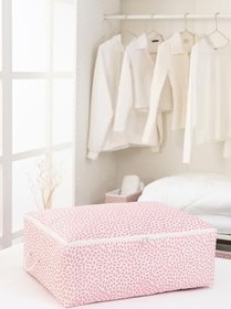 Resim 3'lü Büyük Boy Pudra Yaprak Baskılı Baza Altı Yastık Yorgan Kazak Hurcu / 62x46x22 