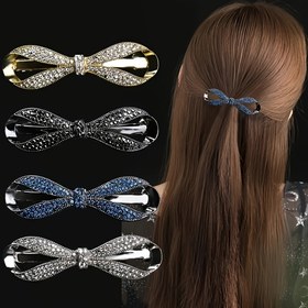 Resim Vintage Kristal Kurdele Saç Tokası Kuyruk Tutucu Başlık Işık Lüks Saç Aksesuarları Günlük Kullanım İçin 