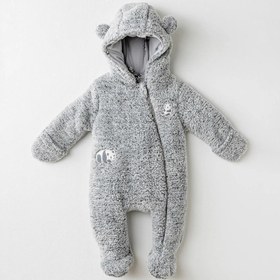 Resim Andywawa Kışlık Bebek Tulum Kozmonot Pramsuıt Welsoft Keep Smılıng Gri - Gri / 6-9 Ay 