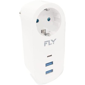 Resim Delixa 3400 Termal Akım Korumalı, Çocuk Korumalı, 2 x USB Type-C, 1 X USB Type-C, Tekli Priz, Beyaz 