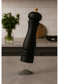 Resim 42 Cm Baharat Öğütücü Ve Manuel El Değirmeni Siyah 