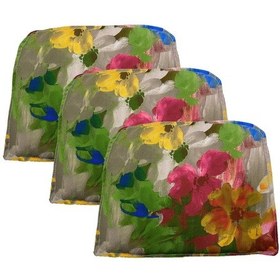 Resim Knsz sırt minderi 3 lü zng&mğr&uslu çiçek desen cırtlı tel bar sandalyesi sırtı için 