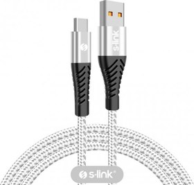 Resim S-Link SL-STM55 Data ve Şarj Kablo Type-C 3A 1 M Hızlı Şarj 