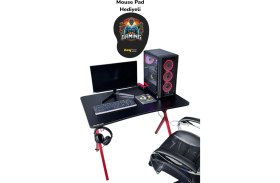 Resim Hey Modüler Mobilya Heygaming2 Profesyonel Oyuncu Masa Siyah Kırmızı 110 cm 