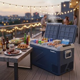 Resim Coolist CLK80D 12/24V 220Volt 82,5 Litre Çift Bölmeli Kompresörlü Outdoor Oto Buzdolabı/Dondurucu 