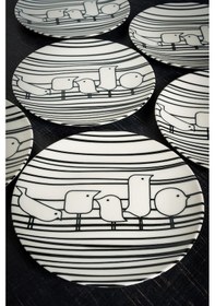 Resim Nido 6 Parça Porselen Pasta Seti 19 Cm 