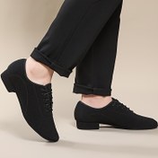 Resim Erkek Latin Dans Ayakkabıları, Jazz Dans Ayakkabıları ve Yumuşak Tabanlı Modern Dans Ayakkabıları 