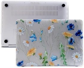 Resim McStorey MacBook Pro 15 inç Touch Bar Uyumlu Sert Kapak Kılıf | Çiçek Desenli Kristal Parlak İnce Koruma, Darbe ve Çizik Önleyici | A1707 A1990 Sarı 