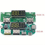Resim Taşınabilir Mobil Güç Bankası Şarj Modülü ile LED Ekran - 5V 2.4A Çift USB ve Tip-C, Hassas Güç Yönetimi için 18650 Pil Şarj Kartı, Devre Koruma, Yeşil PCB Tasarımı, Devre Koruma Kartı | LED Ekran Modülü | Bakır Bileşenler, Taşınabilir Şarj Cihazı 