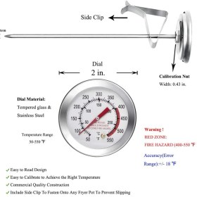 Resim Weather Forecast Yağ Fritöz Sıvı Termometresi Ölçer THR349 