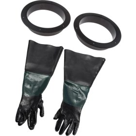 Resim B Baosity Kumlama Kumu Kabine Için 1 Çift Ağır Iş Eldivenleri W / Tutucular (Yurt Dışından) 