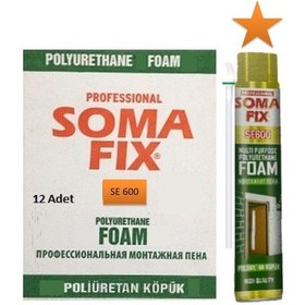 Resim 12 Adet 600 gr Somafix Poliüretan Köpük Montaj Kapı Pencere 