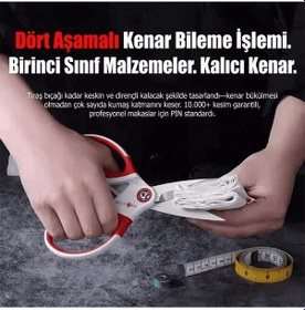 Resim Profesyonel Geniş Saplı Terzi Makası 8 İnç - Pın-d8 