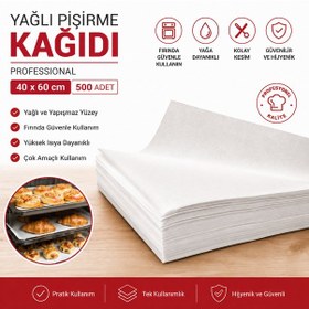 Resim Yağlı Pişirme Kağıdı 70x100 Cm 13,5 Kg. 500 Yaprak 1 Adet 