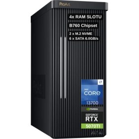 Resim Asus Proart Pd5 PD500TE Intel Core I7 13700 128GB 4tb SSD 16GB RTX5070TI 256BIT Ekran Kartı Windows 11 Pro Workstation Iş Bilgisayarı 