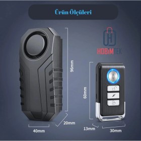 Resim Braventa Collection Ht-53 Motosiklet Bisiklet Alarmı Uzaktan Kumandalı 113DB Su Geçirmez Kablosuz Hırsızlık Koruması Ala 