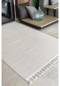 Resim Korya Yumuşak Örgü Bukle Modern Dokuma Halı Çocuk Oturma Odası Halısı Salon Mutfak Halısı Beyaz 