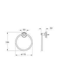Resim Vitra Base 300 A44110 Halka Havluluk Krom 