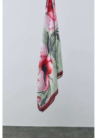 Resim Moda Kaşmir Nileya Desen Pamuk Şal Bordo 