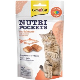 Resim Gimcat Nutri Pockets Kedi Ödülü Somon Omega 3&6 60 G 