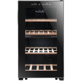 Resim La Sommeliere Siyah 2 Zon 50 Şişe Kapasiteli Service Solo Şarap Dolabı (LS512ZBLACK) 