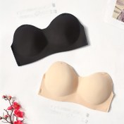 Resim 2 adet Sıcak Satış Yapmayan Yarı Kapalı İç Çamaşırı Seti, Orta Kup, Seksi Kadın Modası, Görünmez Yürüyen, Tek Boyut, Yan Tokalı, Cep. 